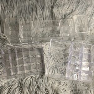 Clear makeup organizers